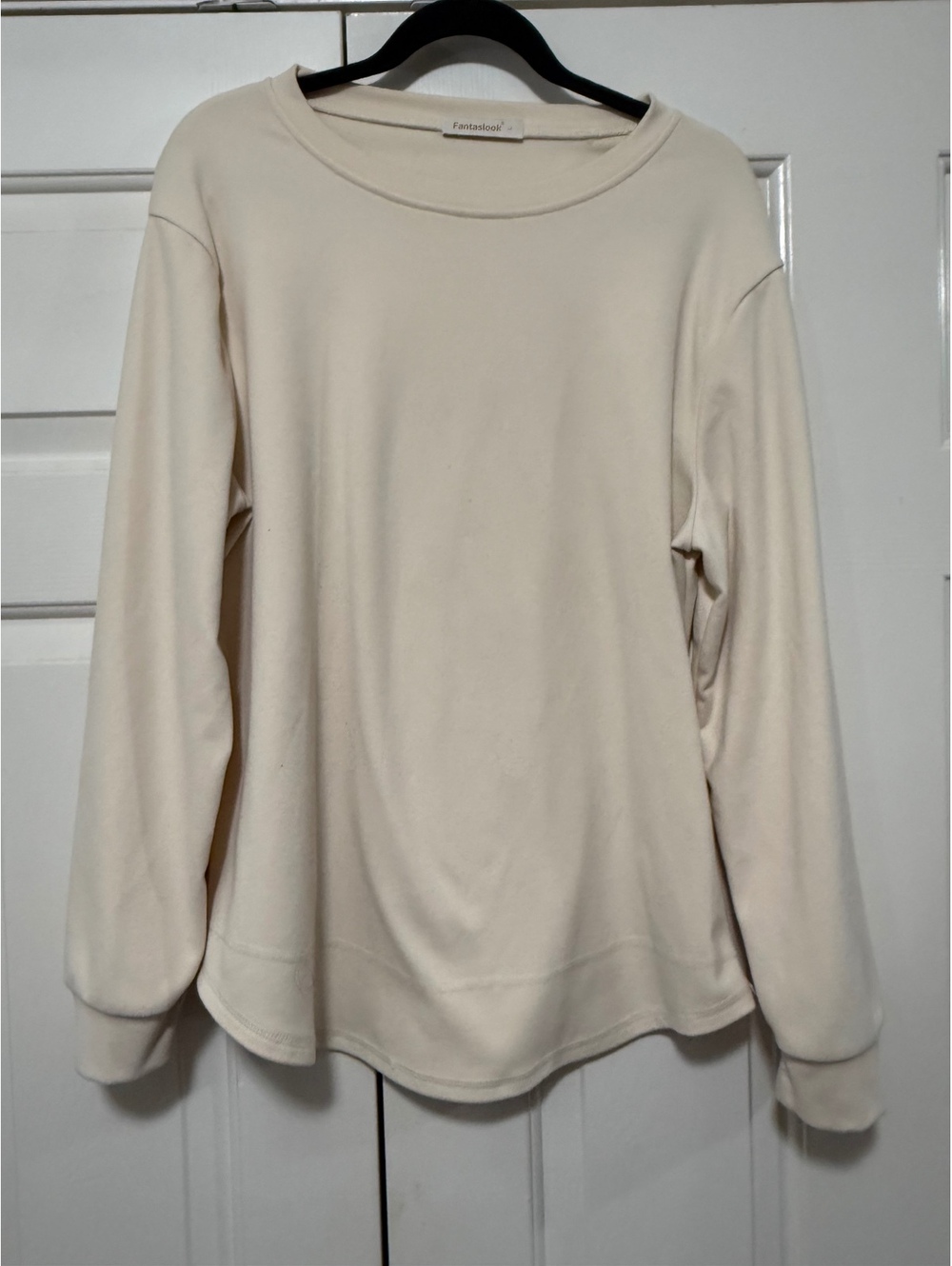 Fantaslook Cream Pullover Sweatshirt - Size L